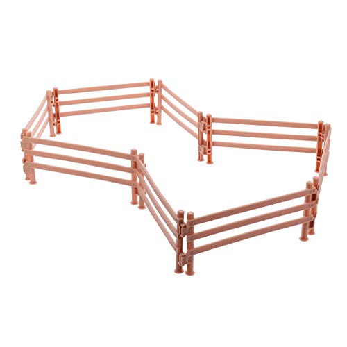 YARNOW 20 Unids Mini Plástico Jardín Valla Juguetes Valla Paneles Valla Plegable de Plástico Caballo Corral Juego de Esgrima para Niños Juguetes para Niños Animales de Granja