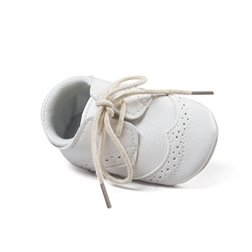 Zapatos sneakers para bebés, de cuero sintético blanco blanco Talla:6-12 meses