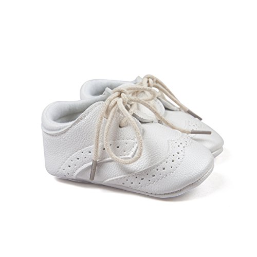 Zapatos sneakers para bebés, de cuero sintético blanco blanco Talla:6-12 meses