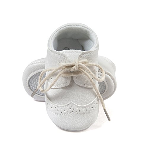 Zapatos sneakers para bebés, de cuero sintético blanco blanco Talla:6-12 meses