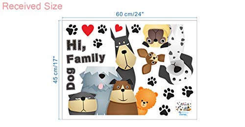 ZBYLL  Pegatinas De Pared Preciosa Perros Paw Para Niños Habitaciones Puerta Del Automóvil A La Decoración Del Hogar Animales De Dibujos Animados Vinilos Adhesivos Decoración Diy Cartel Pvc Arte Mural