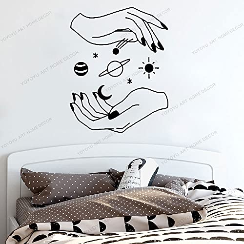 Zdklfm69 Adhesivos Pared Pegatinas de Pared Planetas en mi Mano Arte extraíble Hogar Dormitorio Decoración de la habitación Vinilo extraíble Wallpoof 42x50cm