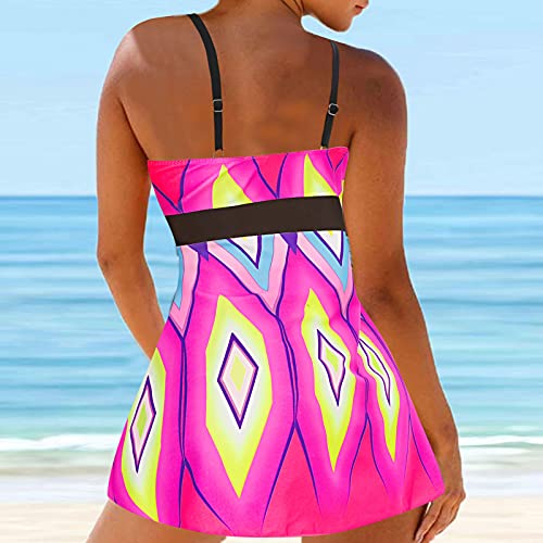 Zilosconcy 2022 Mujer Traje De Baño De Una Pieza Bikinis Bikinis Bañador Deportivo Set Top Cintura Alta Juego de Tankini 2 Piezas Parte Superior y Pantalones Cortos