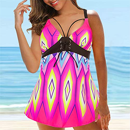 Zilosconcy 2022 Mujer Traje De Baño De Una Pieza Bikinis Bikinis Bañador Deportivo Set Top Cintura Alta Juego de Tankini 2 Piezas Parte Superior y Pantalones Cortos