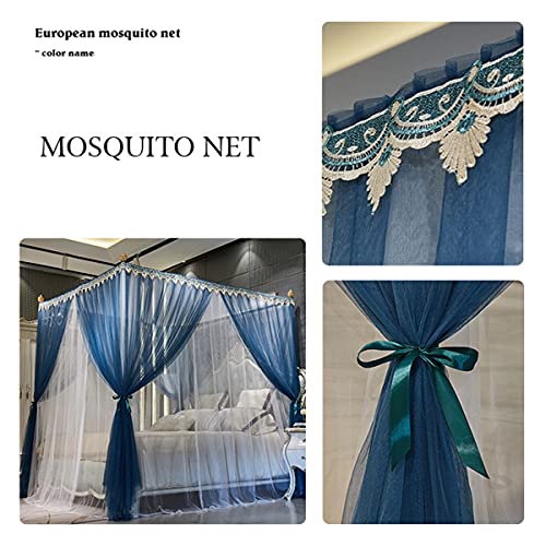 ZRE Dosel De Cama, Mosquitera Princesa 2 Aberturas Laterales Post Camas Cortina Colcha Antimosquitos para Niñas Camas Individuales Y Fácil Instalación,Verde