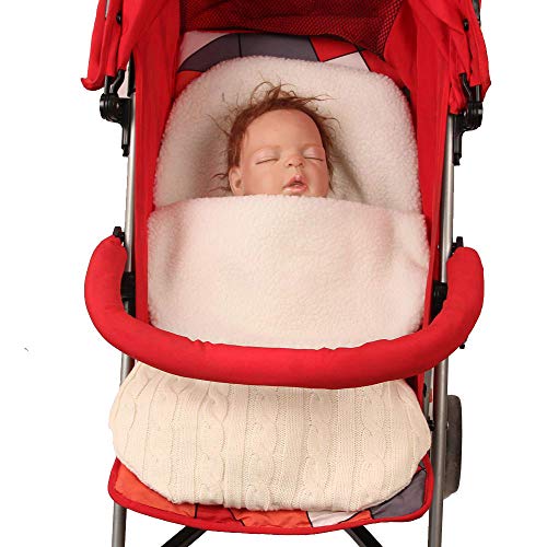 ZYEZI Manta De Punto De Ganchillo Para Bebé, Saco De Dormir Universal Para Recién Nacido Swaddle Stroller Wrap