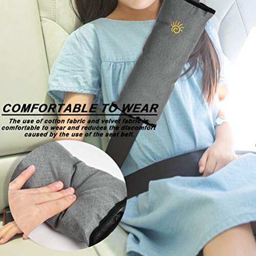 3pcs Protector para Cinturón de Seguridad,Almohadillas para Coche Cinturón,Cinturón Protector de Hombros,Almohadilla para Hombro,Asiento del Automóvil Cinturón,Protección Almohadilla Extraíble