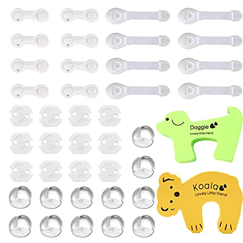 42 Kit de Seguridad para Bebés 12* Protectores de Esquinas 8* Cierres para Armarios 8* Bebé de Seguridad Bloqueo 12* Protector de Enchufes 2* Tope Clip Protector Puerta Seguridad para tus Hijos