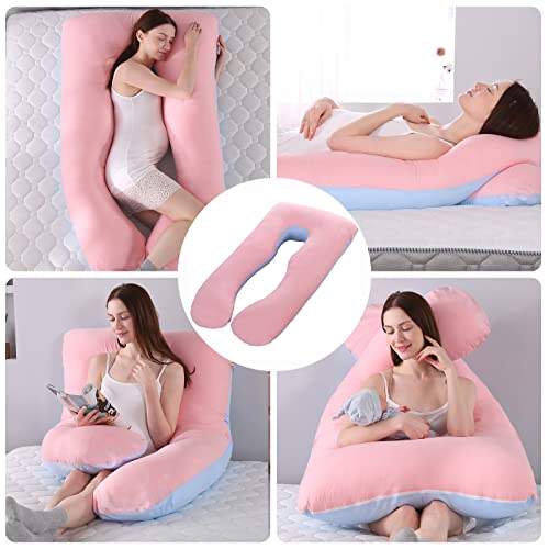 Almohada de Embarazo, Almohada Extragrande para Adultos, Almohada Corporal para Maternidad y Sleep Confort, Almohada en Forma de u , con Funda extraíble y Lavable