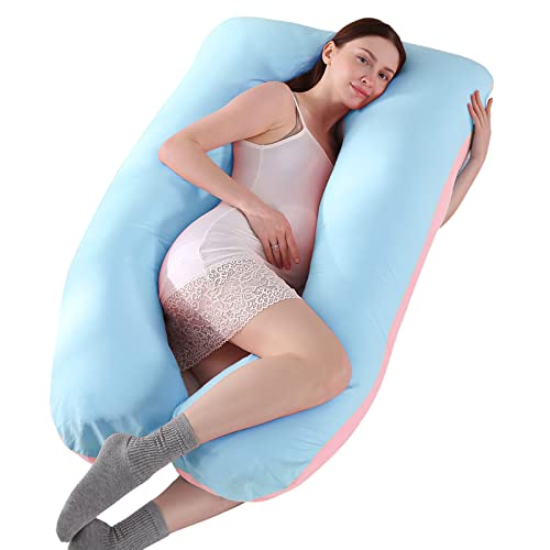 Almohada de Embarazo, Almohada Extragrande para Adultos, Almohada Corporal para Maternidad y Sleep Confort, Almohada en Forma de u , con Funda extraíble y Lavable