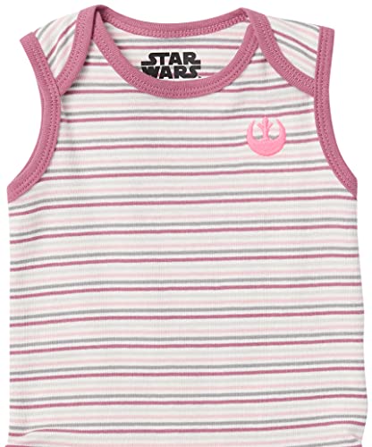 Amazon Essentials Baby Disney Star Wars Marvel Sleeveless Bodysuits Body, Paquete de 6 Tiny Rebel, 12 Meses, Pack de 6