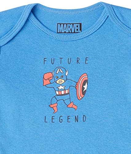 Amazon Essentials Bodis de Manga Larga Bebé Niño Bebés niños, Pack de 5, Marvel Friends, 6 Meses