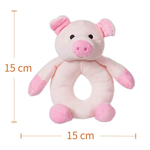 Apricot Lamb Bebé sonajas Juguetes Peluche Confort para Bebés Recién Nacidos Cerdo