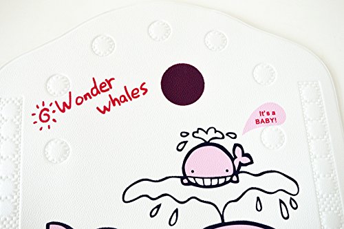 Asiento de seguridad para bañera BBCare, antideslizante, para bebé, extra largo con indicador de temperatura del agua rosa Pink Whale