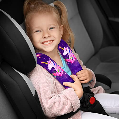 Basumee Almohadillas para Seguridad Protector Cinturon Coche Niños Almohadillas Protectores de Coche Hombro Cinturón de Seguridad para Niño, 2pcs