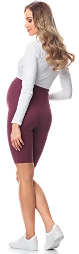 Be Mammy Leggins Premamá Cortos Embarazo Ropa Deporte BE20-228(Granate, M)