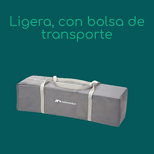 Bebe Confort Soft Dreams, cuna de viaje, altura regulable, desde el nacimiento hasta los 3,5 años, hasta 15 kg, Warm Gray