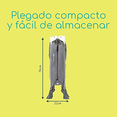 Bebe Confort Soft Dreams, cuna de viaje, altura regulable, desde el nacimiento hasta los 3,5 años, hasta 15 kg, Warm Gray