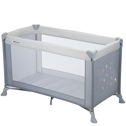 Bebe Confort Soft Dreams, cuna de viaje, altura regulable, desde el nacimiento hasta los 3,5 años, hasta 15 kg, Warm Gray