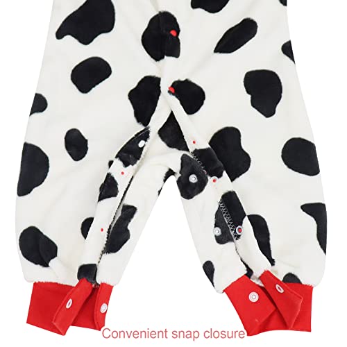 Bebé Mamelucos Mono Fleece Pijama Manga Larga Ropa Peleles Abrigo Niños Niñas Trajes Regalo 3-6 Meses (Vacas)