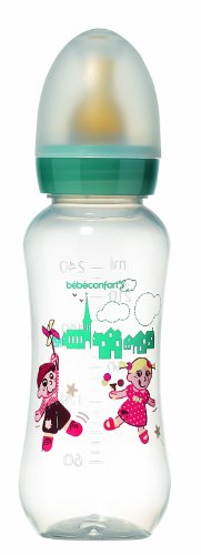 Bebeconfort Fairy Collection 2012 30000670 - Biberón curvo (polipropileno, 3 caudales, 240 ml)