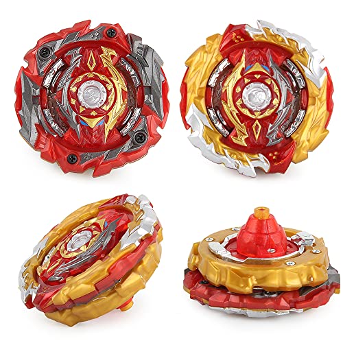 Bey Burst Bay Blade Turbo Set Estereoscópico 4D Spinning Top Toy Set Bayblade Burst Turbo Launcher Set El Paquete Incluye: Spinning Top x6 + Top Burst Launcher x2