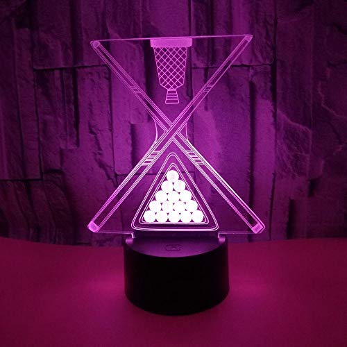 Billar 3D Luz Colorido Táctil Led Billar 3D Luces Visuales Regalos Creativo Lámpara De Mesa Pequeña Luz De La Noche