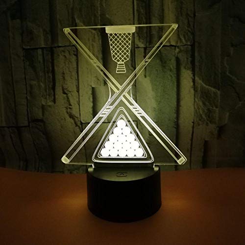 Billar 3D Luz Colorido Táctil Led Billar 3D Luces Visuales Regalos Creativo Lámpara De Mesa Pequeña Luz De La Noche