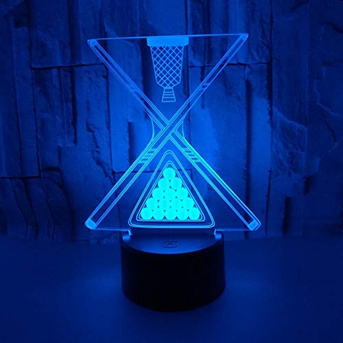 Billar 3D Luz Colorido Táctil Led Billar 3D Luces Visuales Regalos Creativo Lámpara De Mesa Pequeña Luz De La Noche