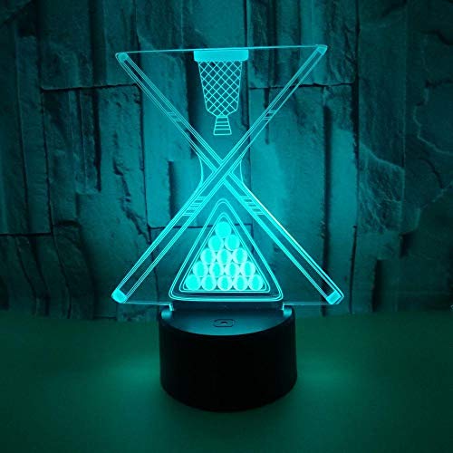 Billar 3D Luz Colorido Táctil Led Billar 3D Luces Visuales Regalos Creativo Lámpara De Mesa Pequeña Luz De La Noche