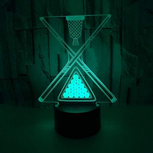 Billar 3D Luz Colorido Táctil Led Billar 3D Luces Visuales Regalos Creativo Lámpara De Mesa Pequeña Luz De La Noche