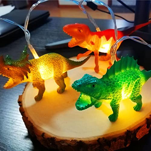 Binnan Luz Nocturna para Niños, Luz de Cadena LED de Dinosaurio, Luces Decorativas para Navidad, Cumpleaños, Jardín, Fiesta, Habitación Infantil, 10 Ledes