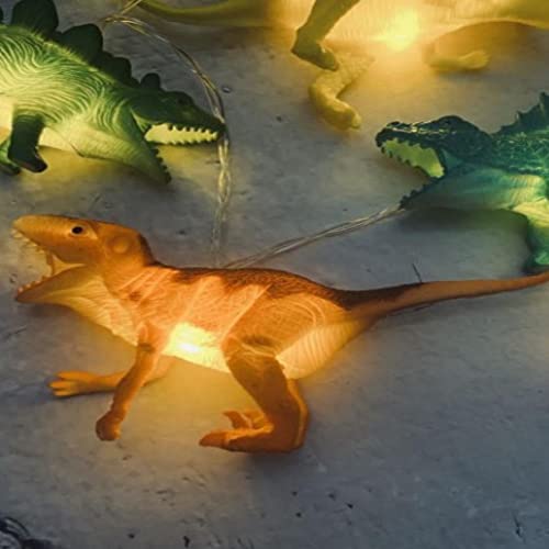 Binnan Luz Nocturna para Niños, Luz de Cadena LED de Dinosaurio, Luces Decorativas para Navidad, Cumpleaños, Jardín, Fiesta, Habitación Infantil, 10 Ledes