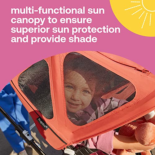 Bugaboo Capota ventilada Fox y Cameleon, extensible para una protección adicional y una protección solar óptima, repelente al agua, Morning Pink