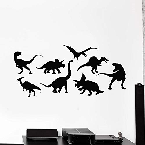 Calcomanía de pared de dinosaurio depredador de dibujos animados parque de dinosaurios niño niño dormitorio vivero vinilo ventana pegatina niños regalo papel tapiz