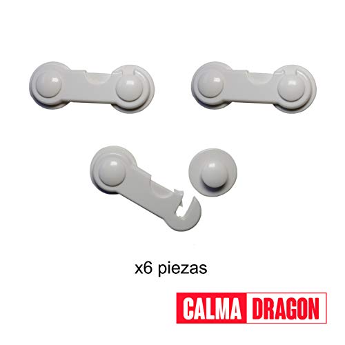 Calma Dragon Kit de Seguridad para Bebes, 42 piezas, Protección para niños, 12 Protectores de Esquinas, 10 Protectores de enchufes, 6 Cerraduras de Cajón, 4 Topes de Puertas, 10 Bloqueos (EU)