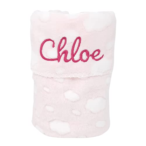 Canastilla Personalizada de Recién Nacido - Soft and Happy de Mababy - Manta y Dou dou Conejito Personalizados con el Nombre del Bebé y Set de higiene para Bebés - Cesta Regalo Bebé. (Rosa)