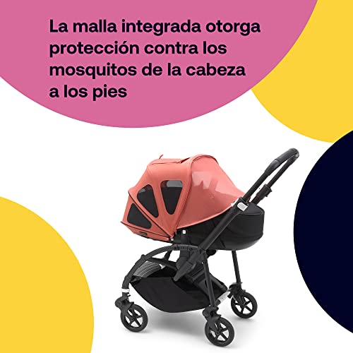 Capota Bugaboo Bee ventilada, extensible para una protección adicional y una protección solar óptima, repelente al agua, compatible con todos los carritos Bugaboo Bee, Sunrise Red