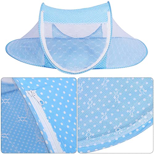 Carpa Cuna Plegable Naranja, BESTZY Mosquitera para Tienda, Plegable bebé Cuna Tienda, Mosquitera Plegable portátil para bebés, Cama mosquitera para bebé con Cremallera, 110*60*38 CM