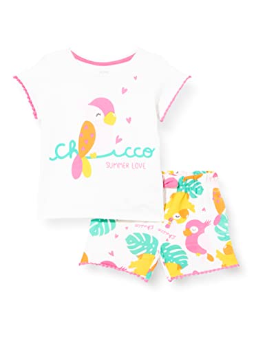 Chicco Completo per Bambina con t-Shirt a Maniche Corte e Shorts Pantalones, 064, 80 cm Bebé-Niñas