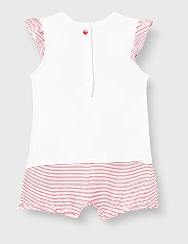 Chicco Pagliaccetto a Maniche Corte per Bambina Juego de Pijama, Color Blanco, 9 Mes para Bebés