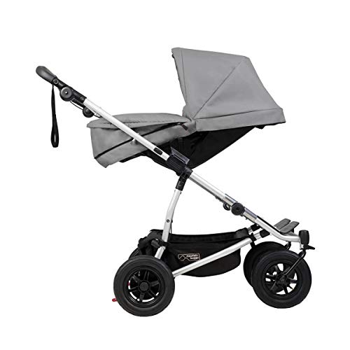 Cochecito Mountain Buggy Duet buggy V3 como cochecito de doble asiento + 2 capazos – Plata