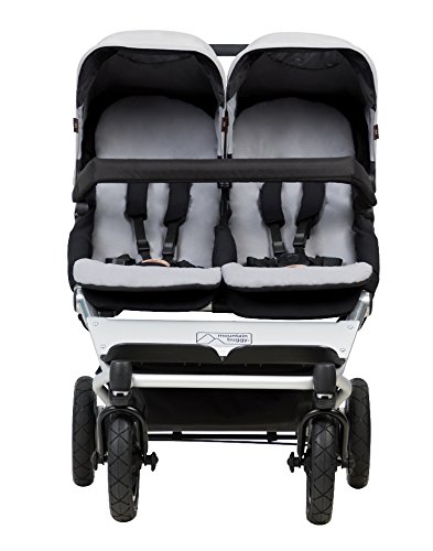 Cochecito Mountain Buggy Duet buggy V3 como cochecito de doble asiento + 2 capazos – Plata