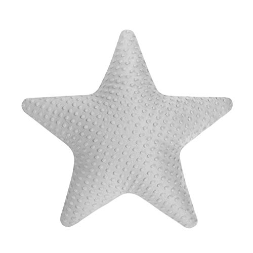 Cojín decorativo con forma de estrella, aprox. 60 cm, para habitación de los niños, cojín decorativo con relleno para dormitorio, habitación de bebé, niña, niño, color blanco