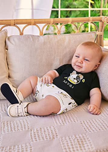 Conjunto bebe niño de 3 meses a 18 meses – set recién nacido – conjunto Manga corta Bebe Niño – Verano - Camiseta y pantalón corto para bebe (2-4 meses, Nero)