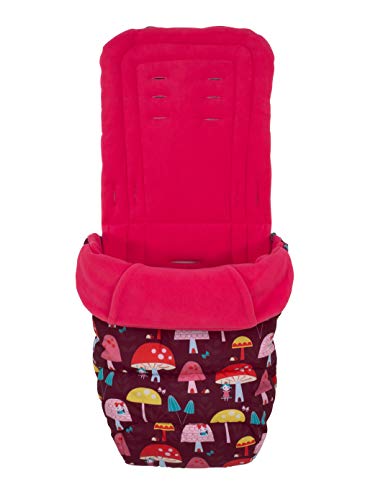 Cosatto Saco universal – Cosy Toes, para todas las estaciones, acolchado de lujo para cochecito, lavable, Mushroom Magic