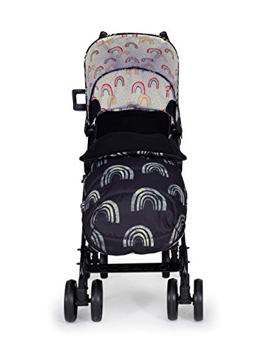 Cosatto Silla de paseo Supa 3 – Cochecito ligero desde el nacimiento hasta 25 kg – Paraguas plegable, cesta de la compra grande, saco de dormir, arco iris nocturno