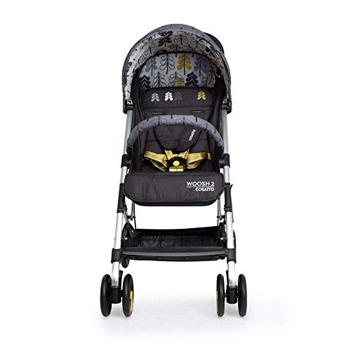 Cosatto Woosh 2 Pushchair – Ultra Lightweight Stroller From Birth to 25kg | One Hand Easy Fold, Compact (Fika Forest)