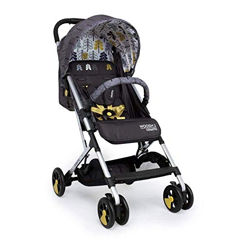 Cosatto Woosh 2 Pushchair – Ultra Lightweight Stroller From Birth to 25kg | One Hand Easy Fold, Compact (Fika Forest)