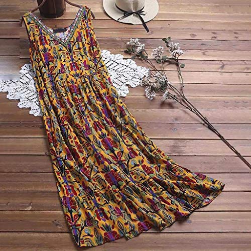 COZOCO Mujer Verano De Playa Vestido De Verano Vestido Verano Mujer Camiseta AlgodóN Casual Tallas Grandes Vestido De Tallas Grandes De Playa